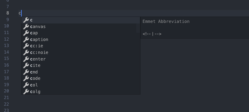 extensión de vs code captura de pantalla animada mostrando la sugerencia de variable hubl